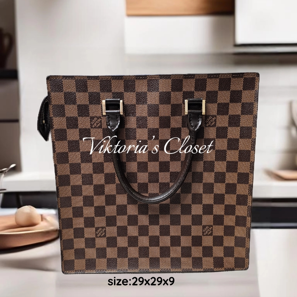 #0240-1115 LOUIS VUITTON DAMIER EBENE PLAT SAC